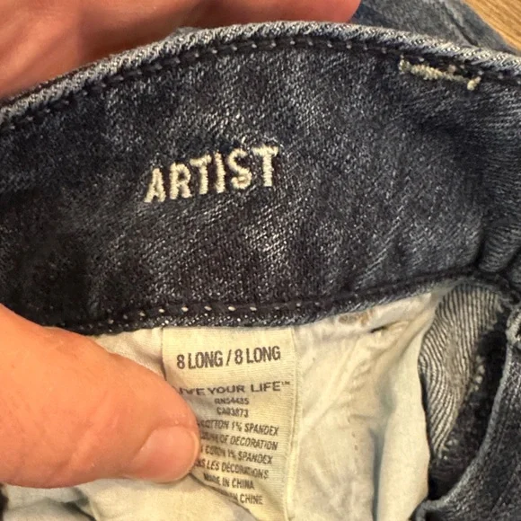 🆕 American Eagle Outfitters Artist Jeans. 8L. Worn once!!💥 - Picture 3 of 5